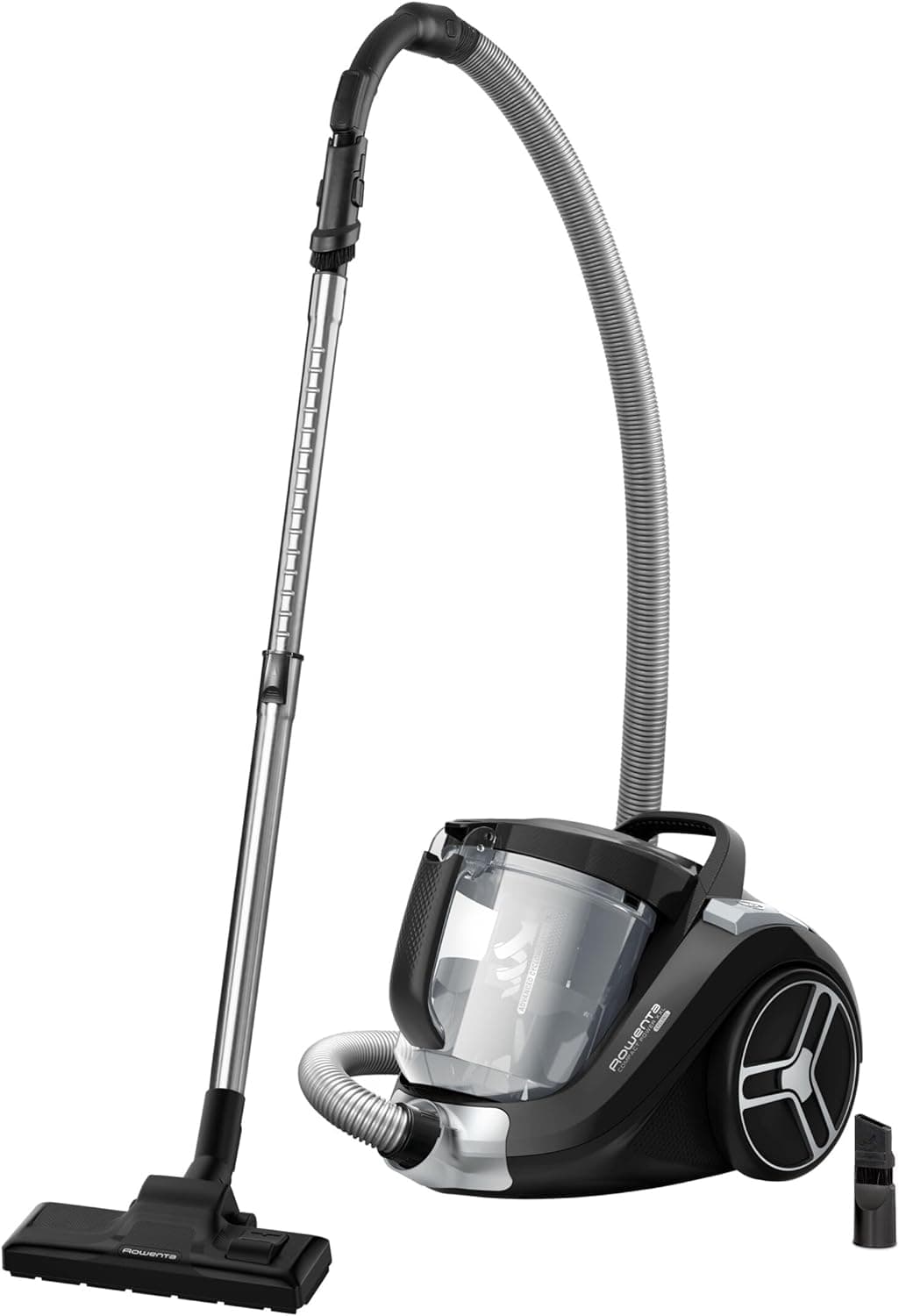 Rowenta Compact Power Cyclonic RO3753EA Aspirador sem bolsa, sistema ciclónico, reservatório de 1,5 litros, escova de parquet e bico 2 em 1 para ranhuras, 79 dB, fácil de limpar