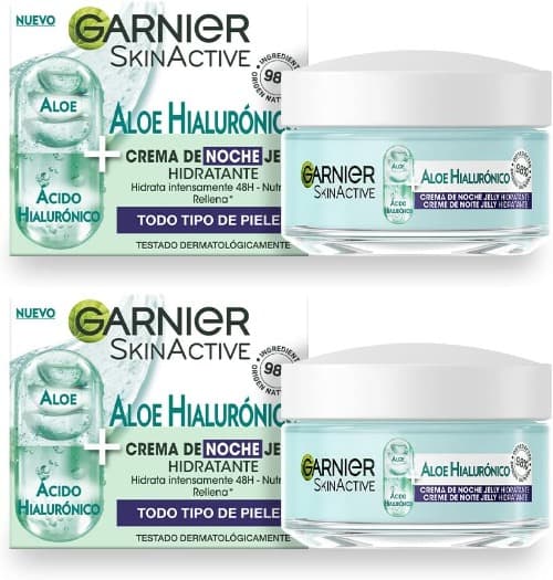 Garnier SkinActive creme noturno de ácido hialurónico e aloé vera, 50 ml x 2