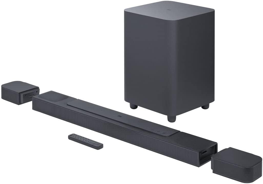JBL Bar 800, barra de som, altifalantes e subwoofer sem fios, tecnologia PureVoice, HDMI eARC, som envolvente Dolby Atmos, em preto