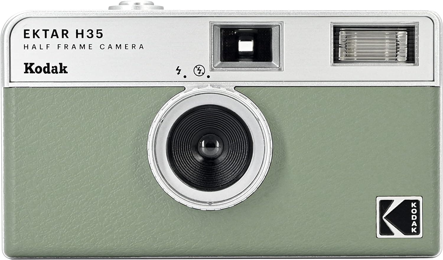KODAK EKTAR H35 Câmara de cinema de formato médio, 35 mm, reutilizável, sem foco, leve, fácil de usar (versão sálvia) (o filme e a pilha AAA não estão incluídos)