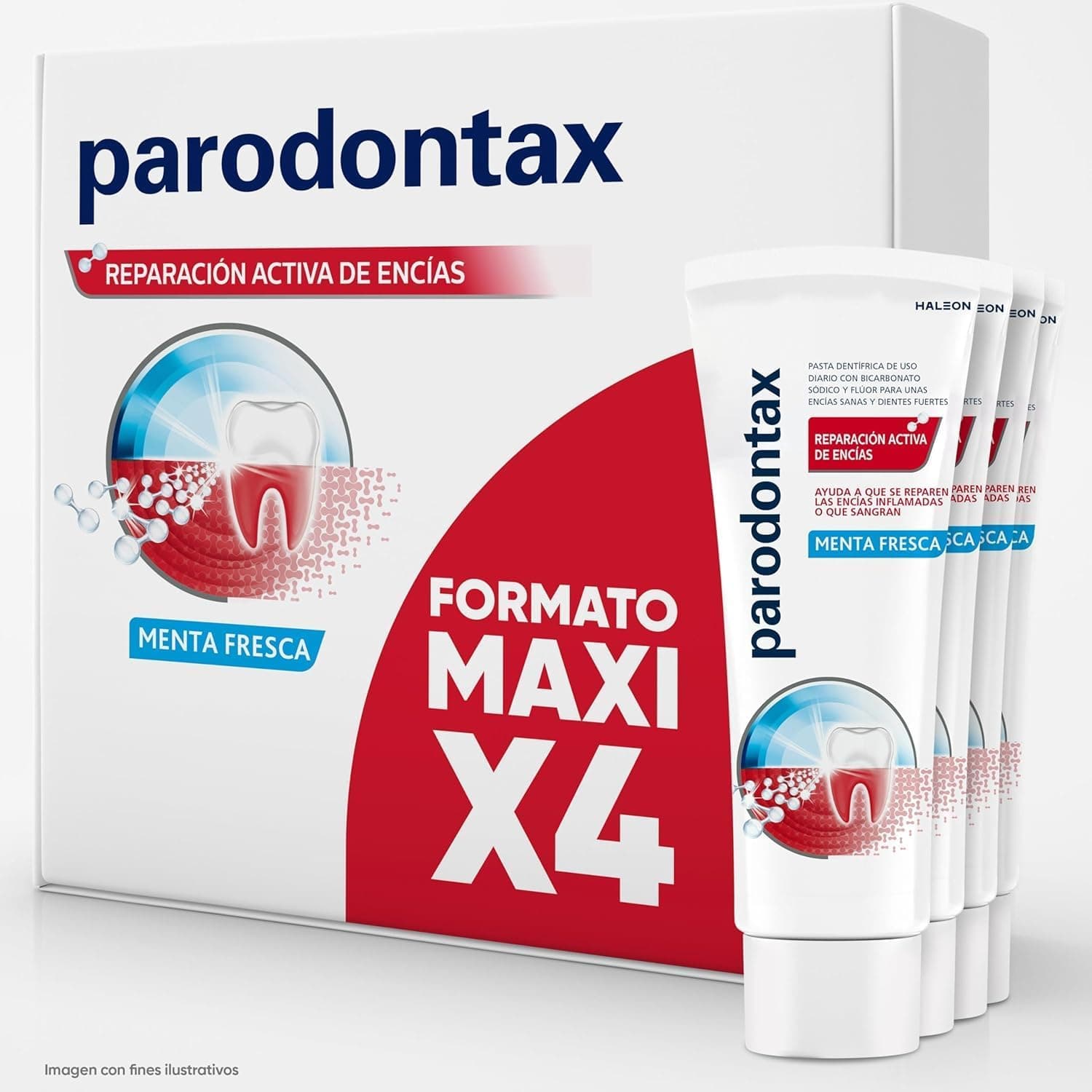 Parodontax Pastas de dentes reparação ativa de gengivas inflamadas que sangram, sabor hortelã fresca, pack 4 x 75 ml