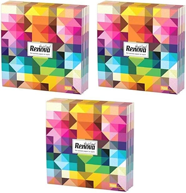 Renova Guardanapos de papel ultra-decorados - 20 guardanapos x 3