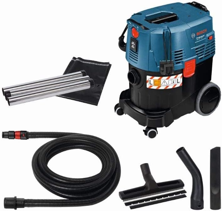 Bosch Professional GAS 35 L SFC - Aspirador seco/húmido (254 mbar, depósito 35 l, classe em pó L, mangueira 3 m)