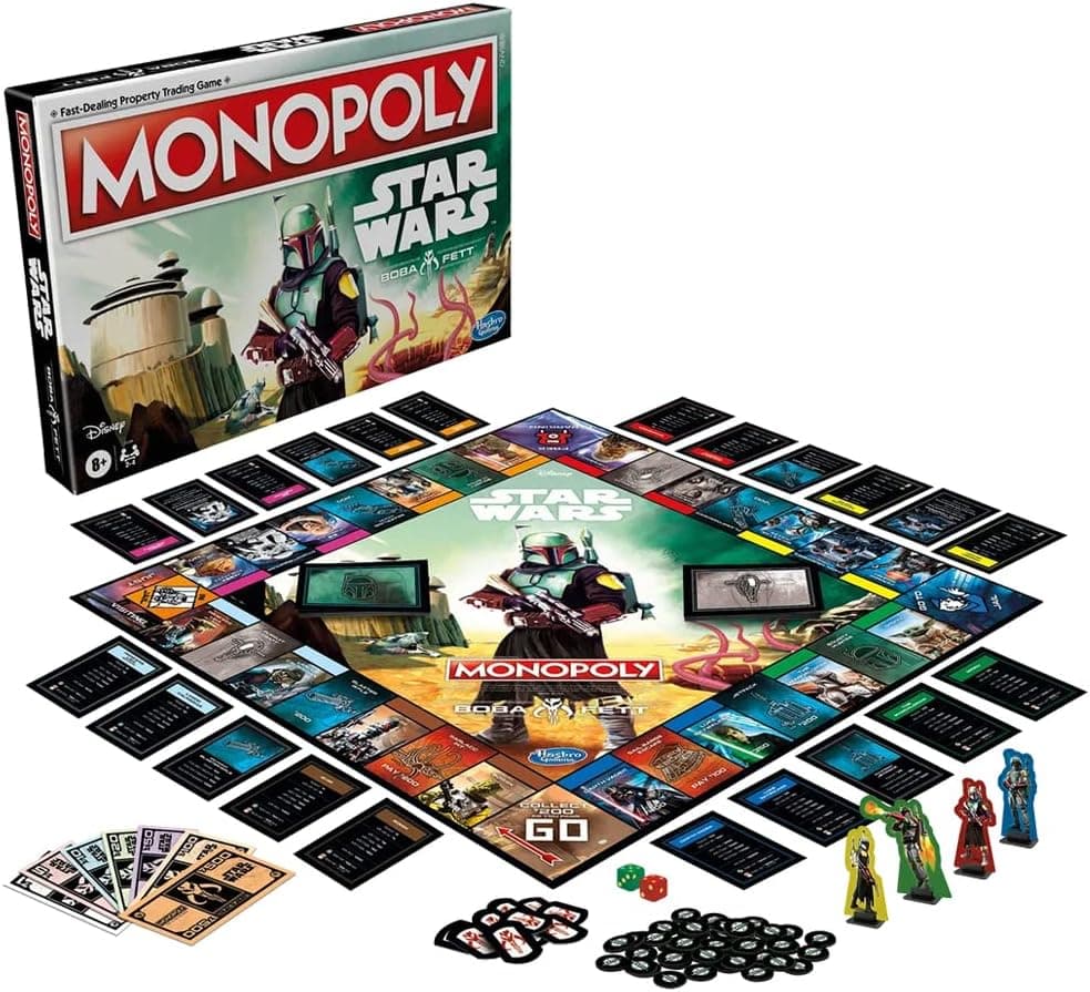 Hasbro Monopoly Star Wars Boba Fett | Jogo de tabuleiro temático de Star Wars