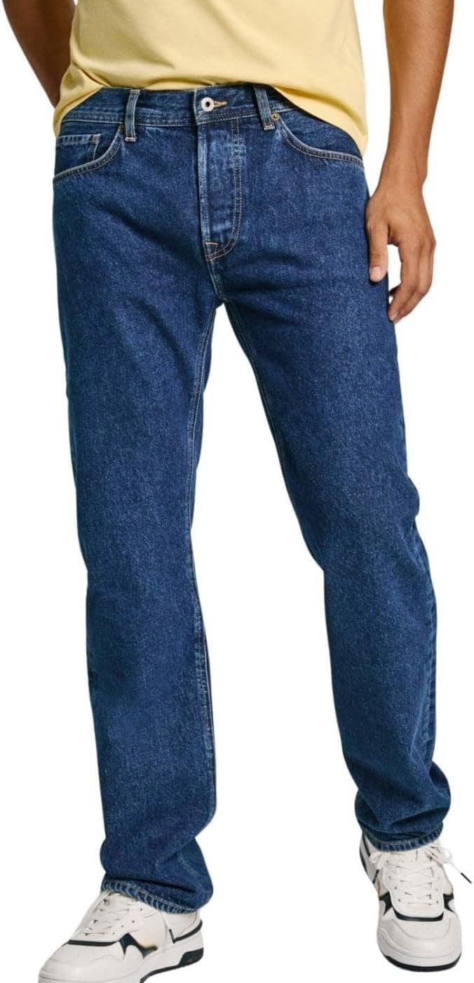 Pepe Jeans Calças de ganga fit loose e cintura regular penn para homem
