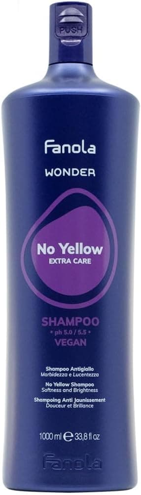 S.O.S. COLOR & GO Fanola Wonder No Yellow, champô anti-amarelecimento, 1000 ml