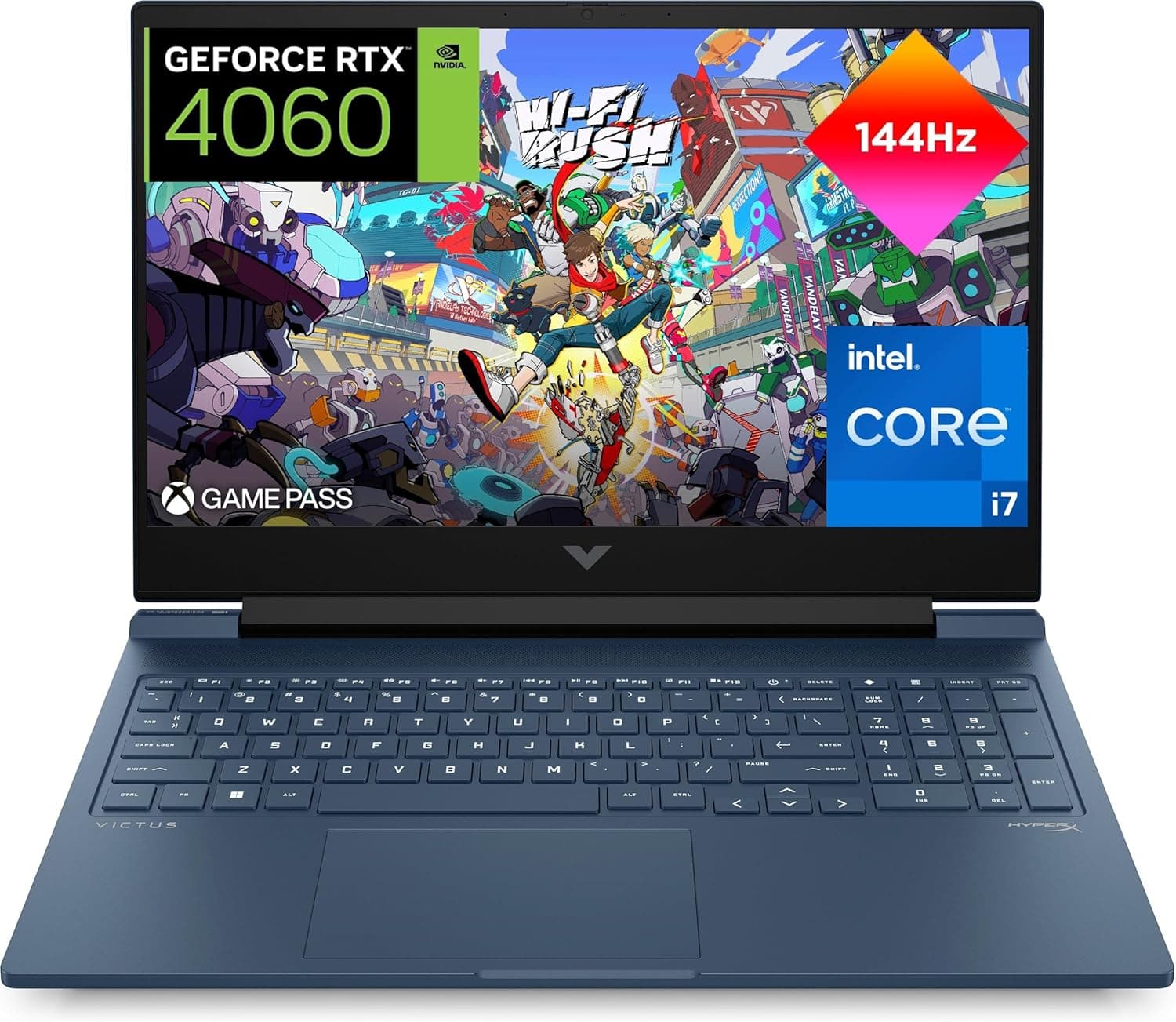 HP Victus 16-r1036ns Computador portátil Gaming de 16,1" (Intel Core i7-14650HX, 32 GB RAM, 1TB SSD, NVIDIA GeForce RTX 4060, 8 GB 120 TDP, sem sistema operacional) Bluetooth. E - Teclado QWERTY