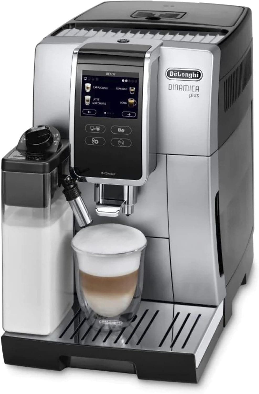 De'Longhi ECAM 370.85.SB Cafeteira automática dinâmica 1450 W, 1,8 litros, plástico, prateado e preto