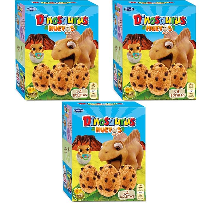 Artiach Bolacha dinossauro ovos, 140 g x 3