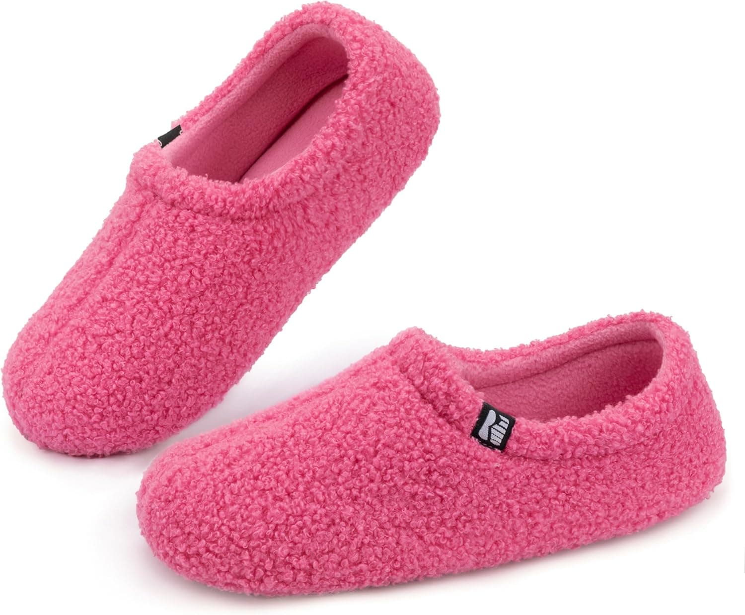 RockDove Sapatilhas interior de peluche Teddy para mulher com parte traseira fechada