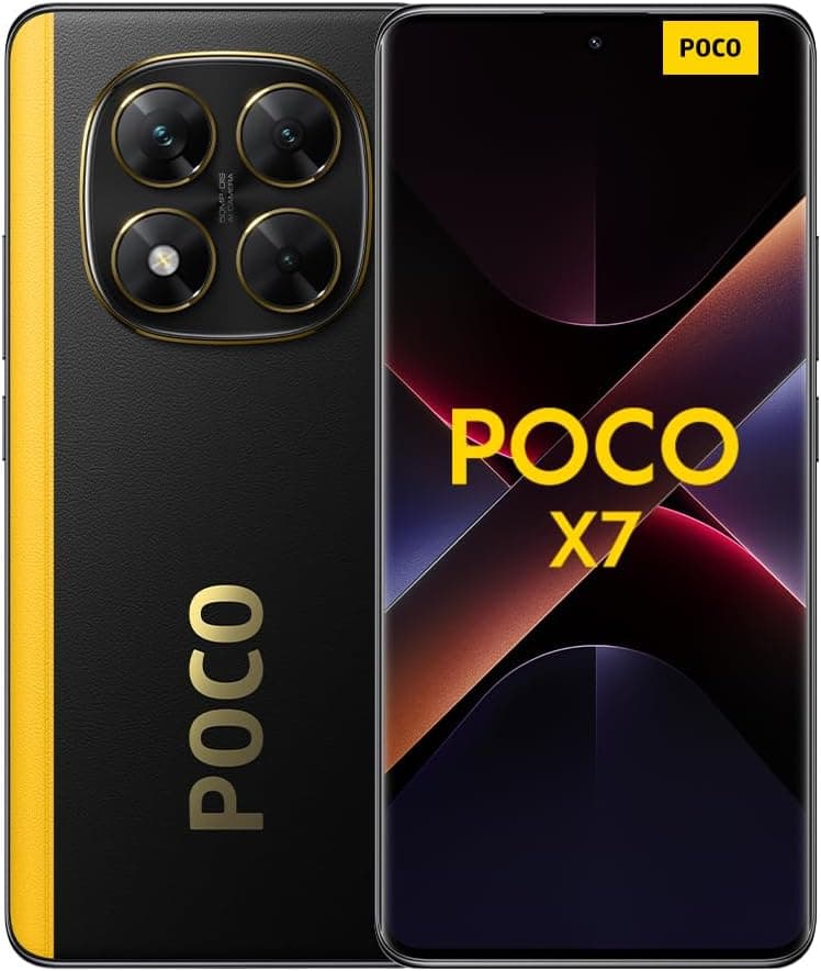 Xiaomi POCO X7 Smartphone de 12 + 512 GB, ecrã CrystalRes 1,5 K AMOLED curva, MediaTek Dimensity 7300-Ultra, câmara principal de 50 MP com OIS, carregamento turbo de 45 W, preto