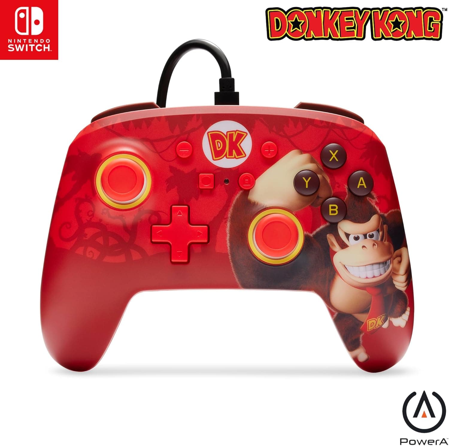 PowerA Comando com fio melhorado para Nintendo Switch - Donkey Kong Flex, oficialmente licenciado