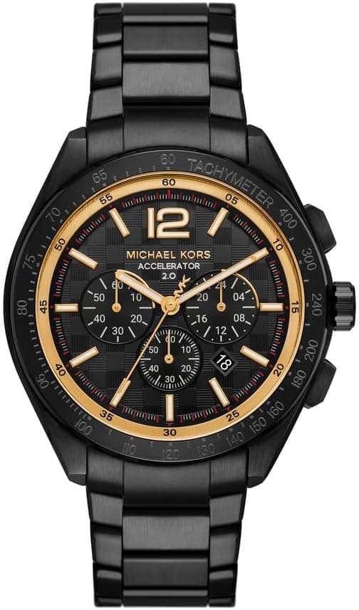 Relógio Michael Kors Accelerator 2 para Homens, Movimento de Cronógrafo de Quartzo com Pulseira de Aço Inoxidável