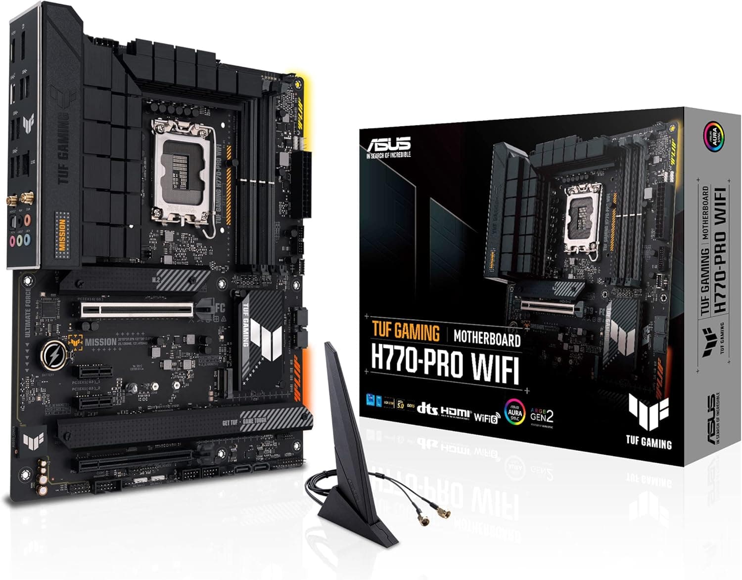 Asus TUF Gaming H770-PRO WiFi | Placa base ATX Intel LGA 1700 com DDR5 PCIe 5.0 WiFi e Aura Sync