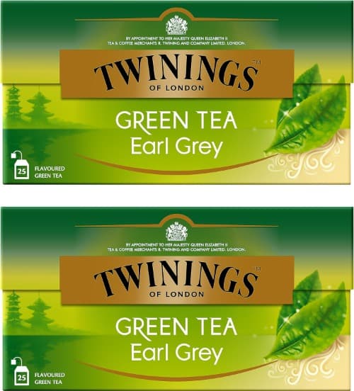 Twinings Chá verde Earl Grey, 25 sacos x 2