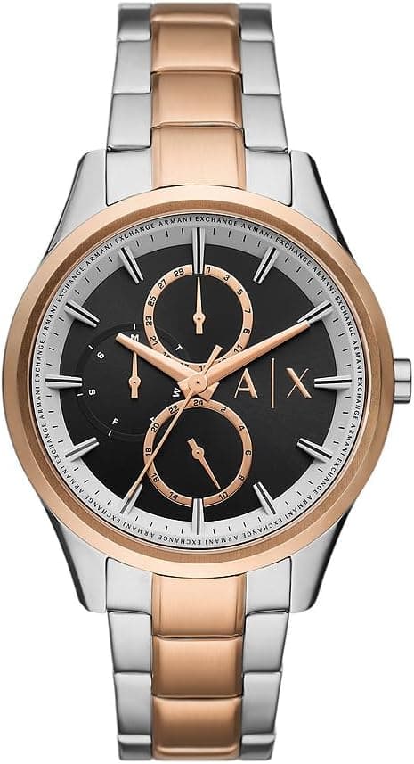 Relógio Armani Exchange para Homem, Movimento Quartzo Multifunções e Caixa de 42mm com Bracelete em Aço Inoxidável