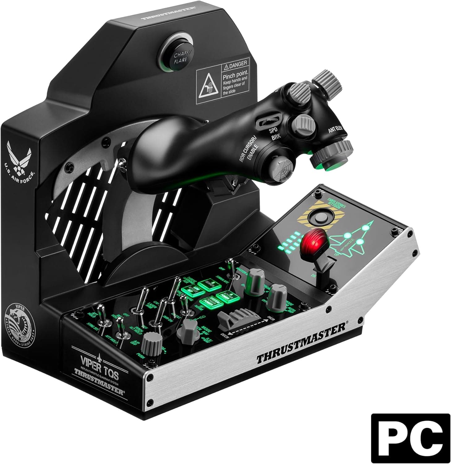 Thrustmaster Viper TQS Mission Pack para PC, Sistema de Quadrante de Aceleração de Metal, Acelerador e Painel de Controle Incluídos, Precisão de Efeito Hall, 64 Botões de Ação, 6 Eixos