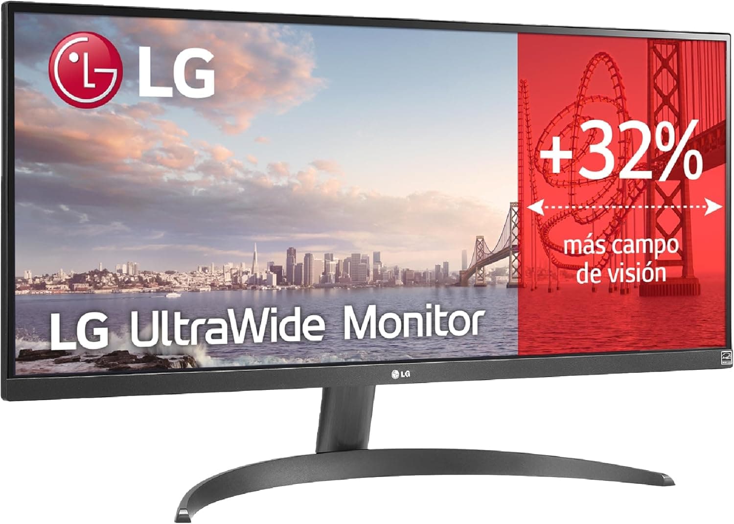 LG 29WQ500-B Monitor Ultrawide, painel IPS, 29", (2560x1080), 21:9, 100 Hz, 5 ms, classificação E, HDR10 +, tecnologia AMD FreeSync, Black Stabilizer, cinzento