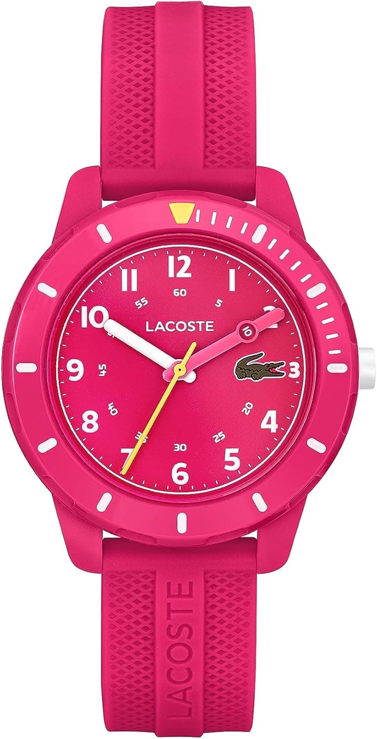 Lacoste Relógio analógico de quartzo para crianças com bracelete em silicone