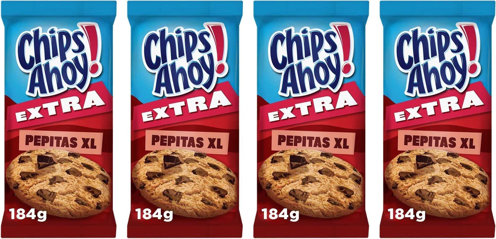 Chips Ahoy! XL Extra pepitas bolachas americanas com pepitas extra grandes de chocolate 184 g