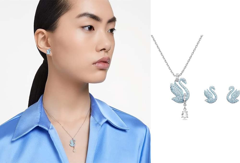 Swarovski Colar para mulher, coleção Swan
