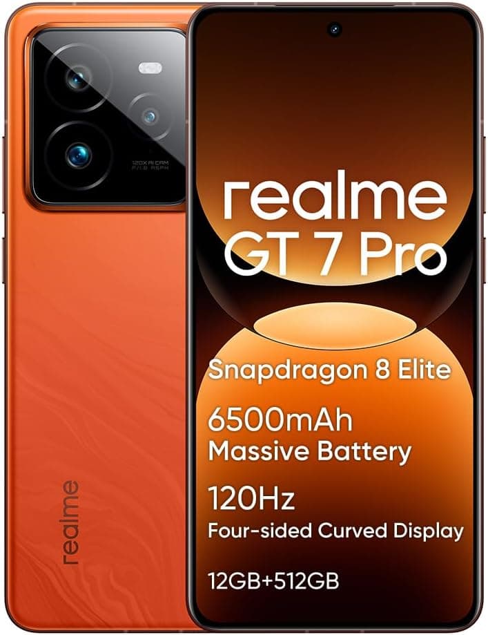 realme GT 7 Pro Smartphone 5G, 12 GB + 512 GB telemóvel, napdragon 8 Elite, 6,78" 120 Hz ecrã RealWorld Eco, 50 MP câmara instantâneos ultraítidos, 6500 mAh, Dual SIM