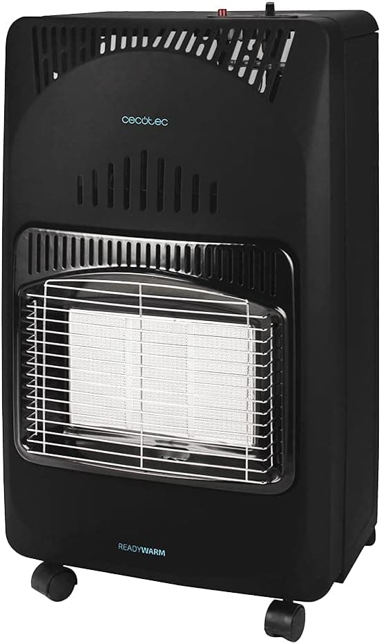 Cecotec Fogão a gás Butano Ready Warm 4000 Slim Fold. 4200 W, dobrável, cerâmica, 3 modos, bombas de 15 kg, sistema de segurança tripla, rodas multidirecionais, 30 m2 (fogão)