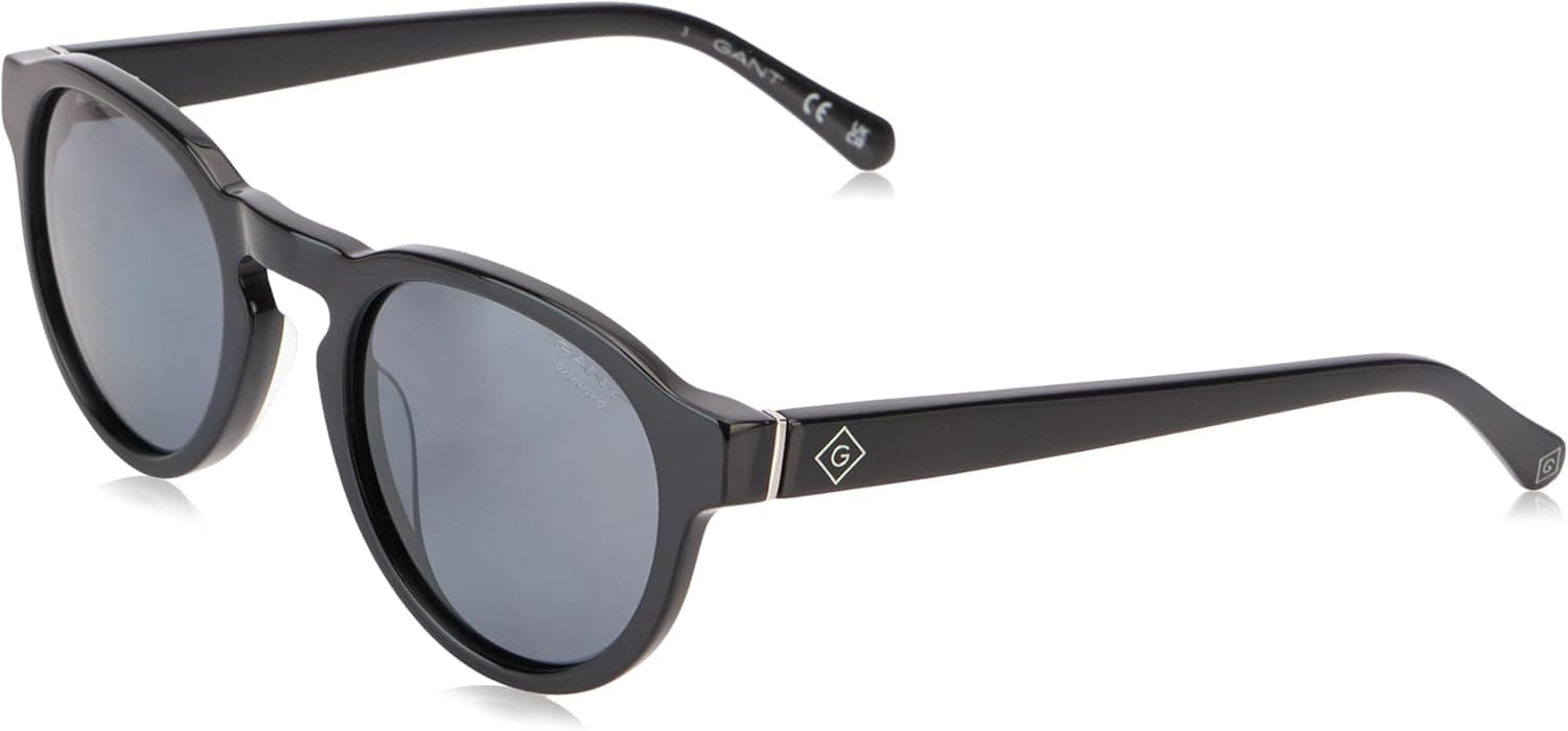 Gant GA7228 Óculos de sol para homem, Shiny Black, 52/23/145