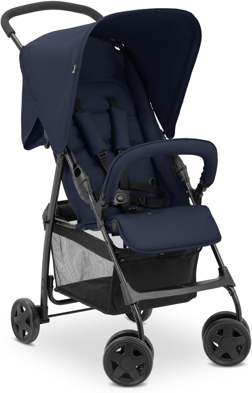 hauck Sport Carrinho de bebé leve desde o nascimento - cadeira de passeio reutilizável para crianças até 15 kg - carrinho dobrável ultraleve 5,9 kg - cesta grande até 3 kg - azul escuro