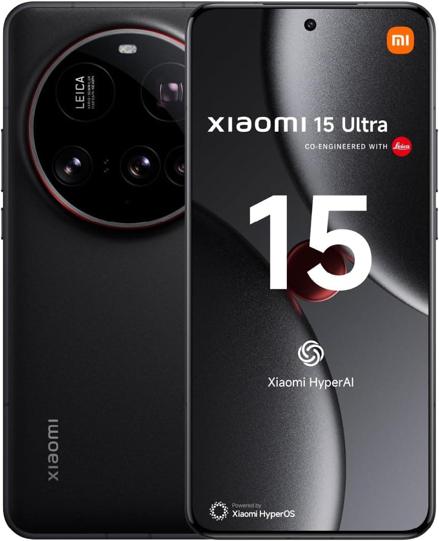 Xiaomi 15 Ultra - Smartphone de 16+512 GB, lente ótica Leica Summilux, Snapdragon 8 Elite, ecrã AMOLED WQHD+ de 6,73" de 120 Hz, HyperCharge de 90W, carregador não incluído, preto