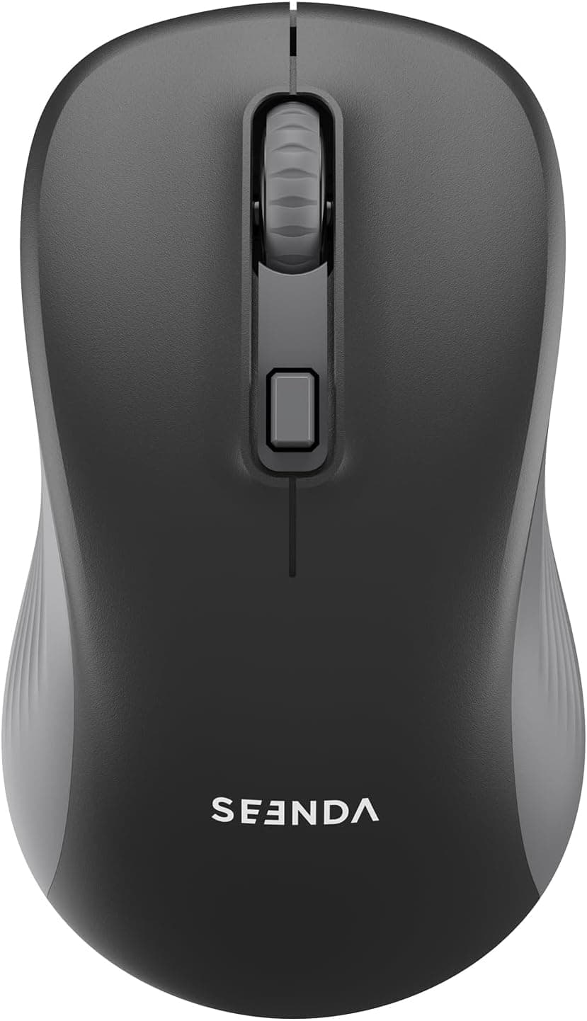 seenda Rato sem fios, ratos Bluetooth para portátil, modo duplo (Bluetooth USB de 2,4 G), rato de computador compatível com MacBook, computadores Windows e portáteis, preto