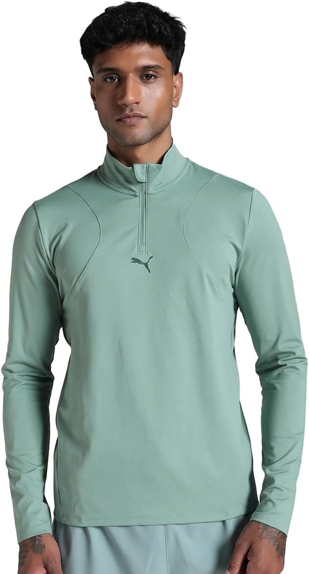 PUMA M Cloudspun 1/4 Zip Camisola desportiva unissexo para adulto