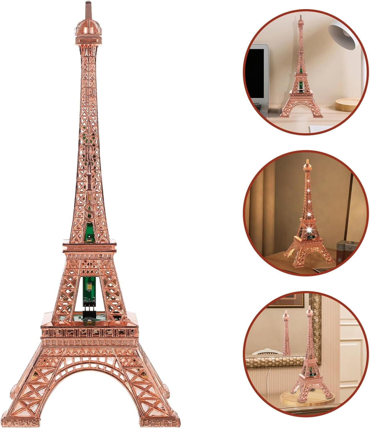 Toyvian Torre Eiffel luz noturna LED candeeiro de mesa
