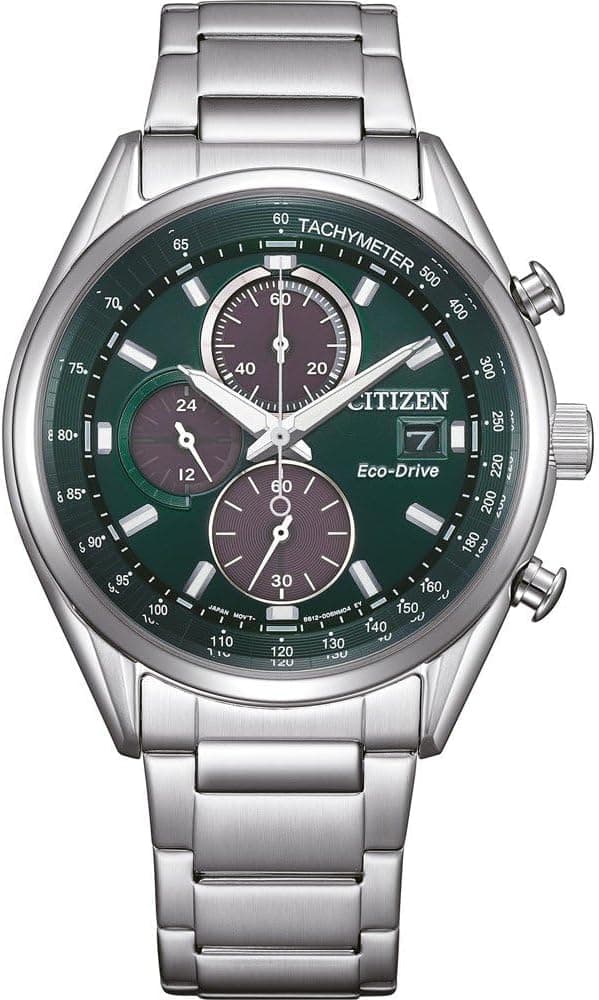 CITIZEN Relógio analógico para homens de quartzo CA0459-79X, verde, pulseira