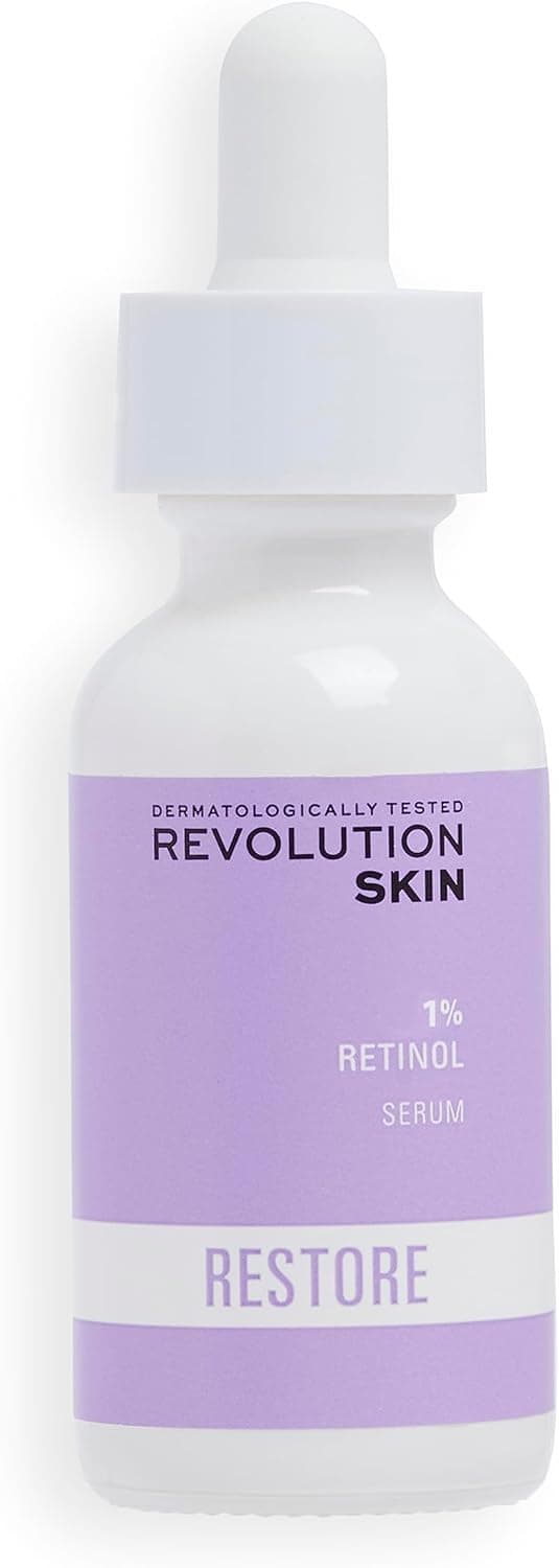 Revolution Skincare London, Sérum facial retinol 1%, super intenso, liso e unifica o tom de pele, não gordo, 30 ml