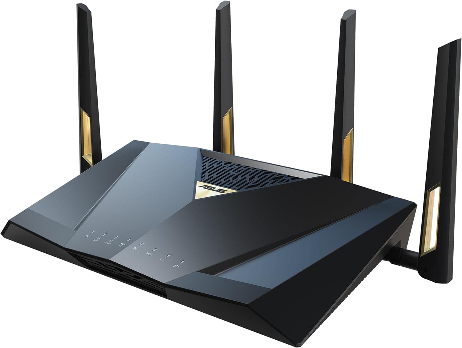 ASUS RT-BE88U - Router extensível WiFi 7 AiMesh de banda dupla e de alto desempenho, 4K-QAM, MLO, 2 portas 10G, SFP+, 4 portas 2,5 G, 4 portas 1G, WAN/LAN até 34 G. Segurança de rede, VPN