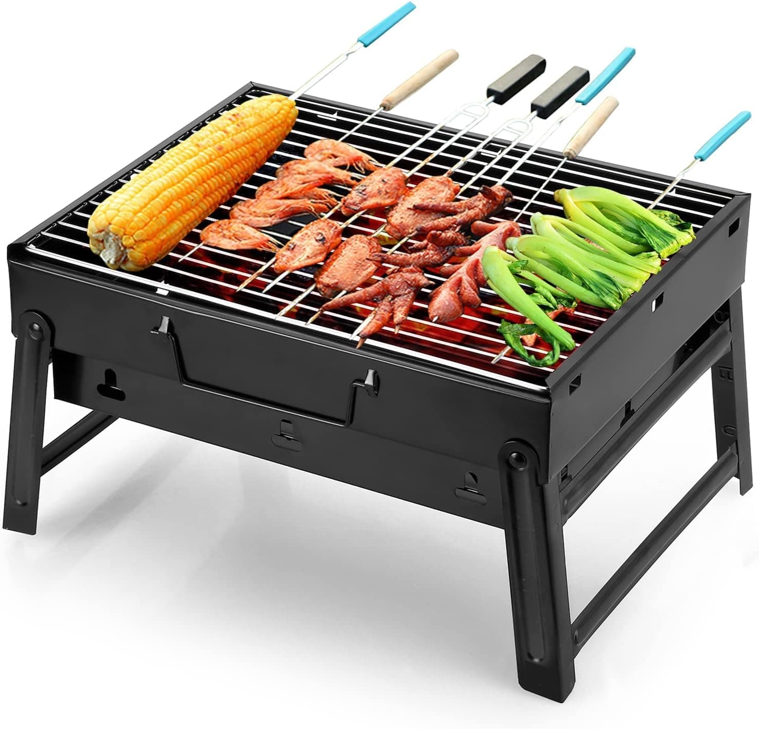 Uten Grelha portátil de carvão vegetal para cozinhar ao ar livre