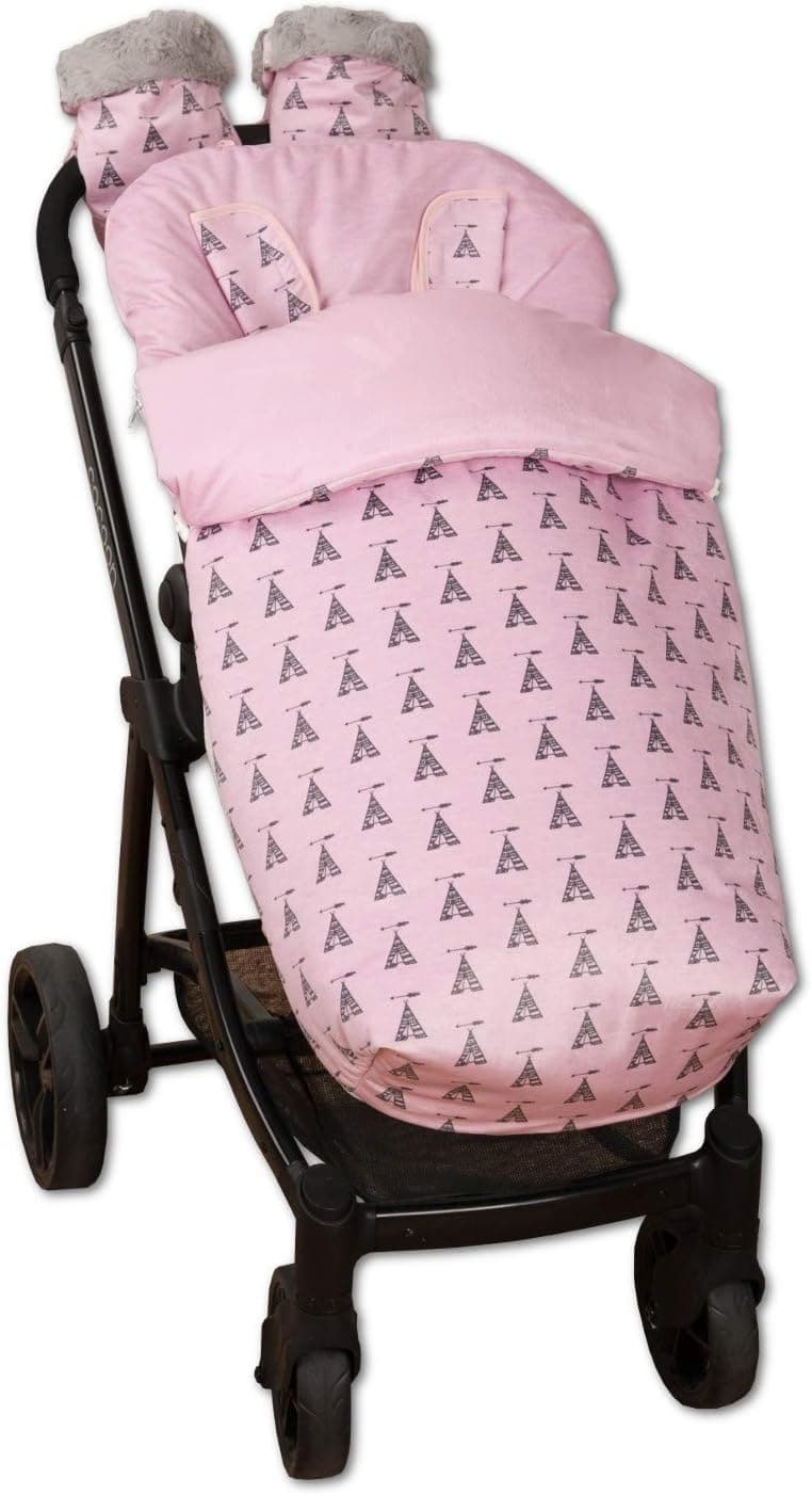 Babyline Tepee Saco de cadeira com luvas, unissexo, cor-de-rosa