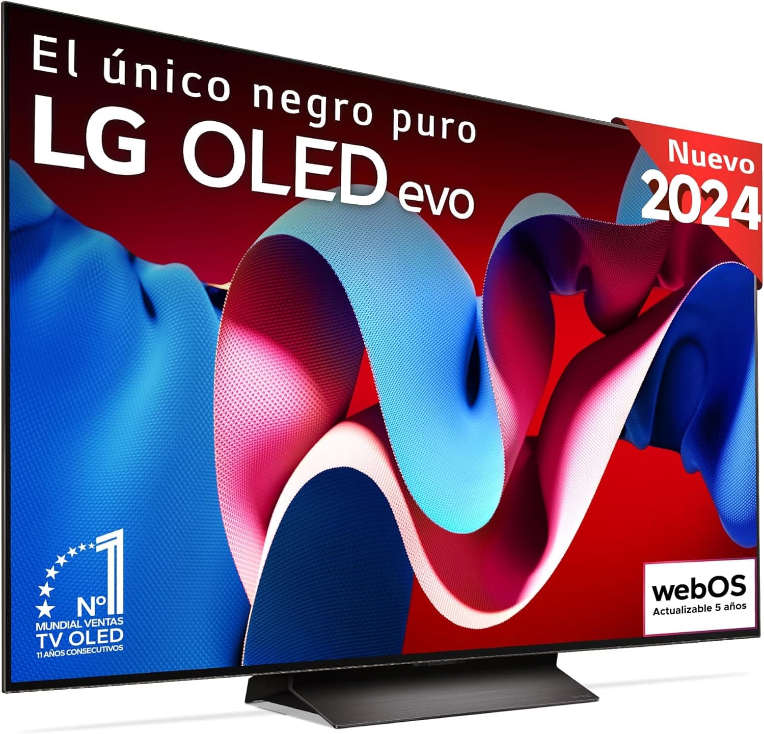 LG OLED77C44LA, 77", OLED 4K, série C4, 3840 x 2160, Smart TV, WebOS24, Processador a9, Dolby Vision, Dolby Atmos, TV Gaming, 144 Hz, AMD FreeSync, preto