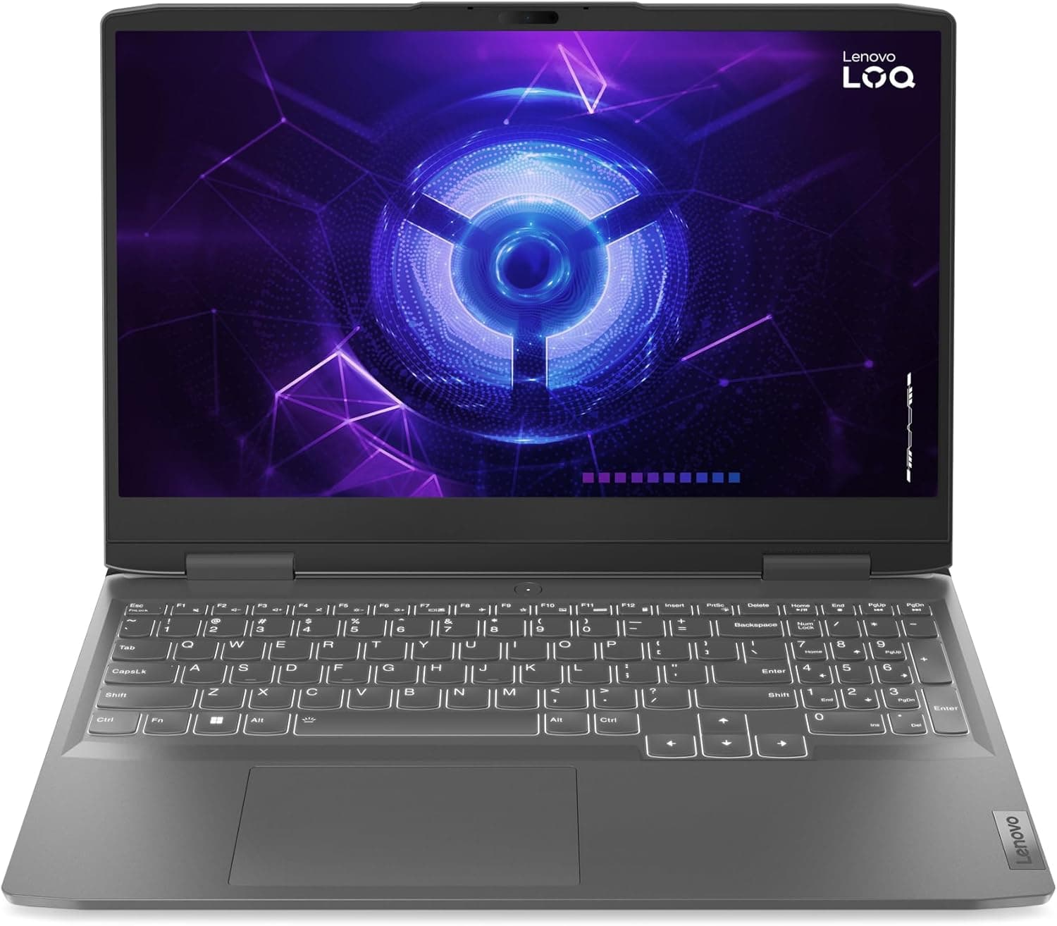 Lenovo LOQ Gen 8 Computador portátil Gaming FHD de 15,6", Intel Core i5-13500H, 16 GB RAM, 512 GB SSD, NVIDIA GeForce RTX 4060 8 GB, 144Hz, Wi-Fi 6, sem sistema operacional. Ativo) cinzento, Teclado QWERTY Espanhol