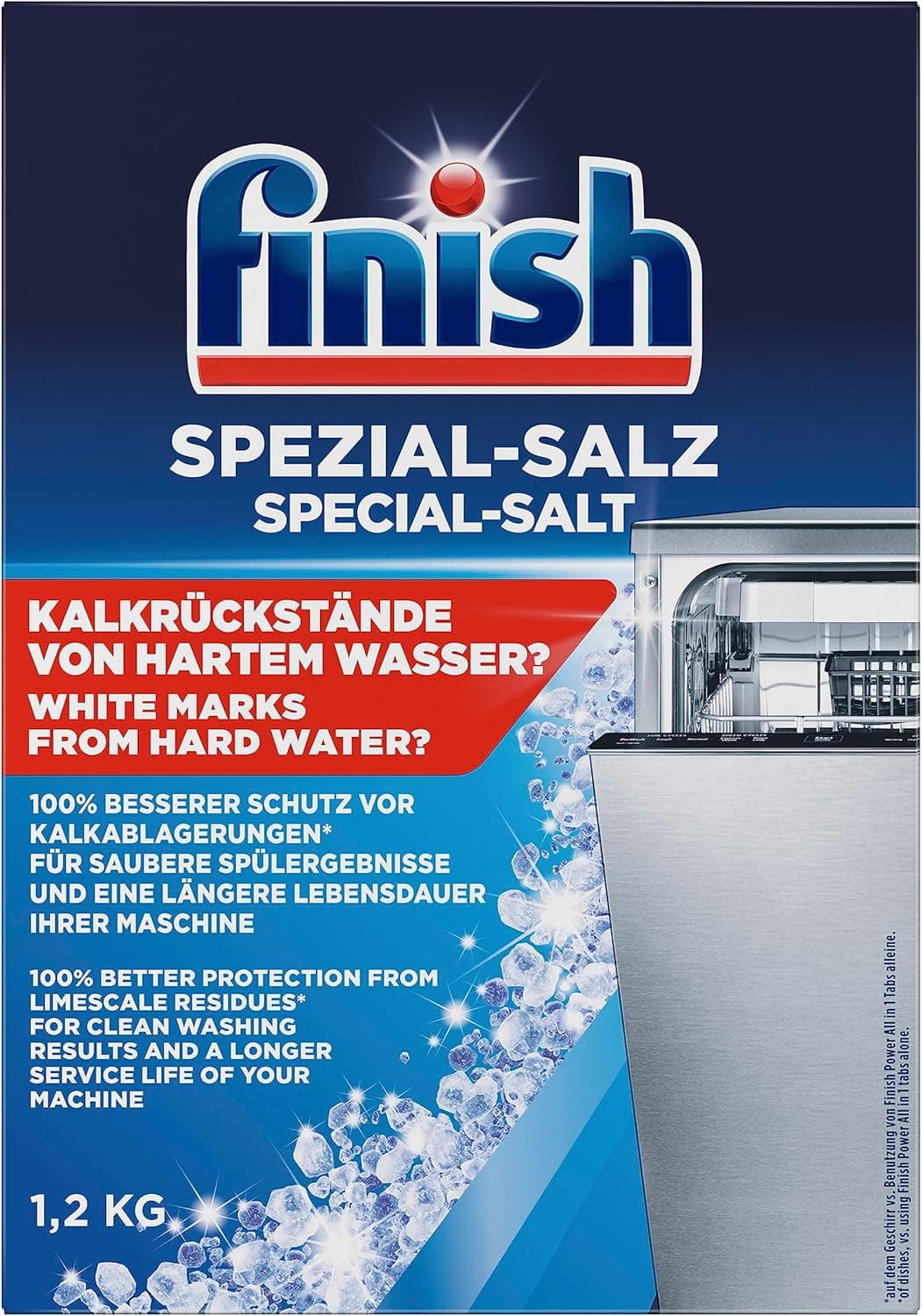 Sal para máquina de lavar louça Finish sal especial, 1,2 kg