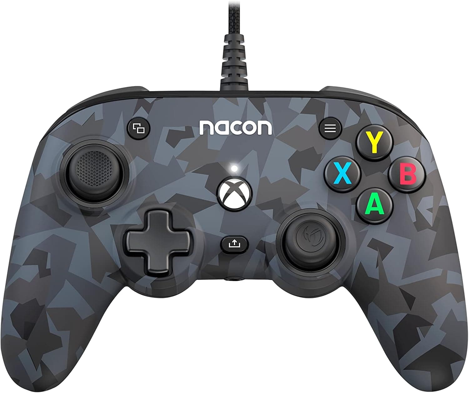 Nacon Pro Compact Camo Urban | Comando com cabo compatível com Xbox Series X|S, Xbox One e PC com design ergonómico e acabamento camuflado