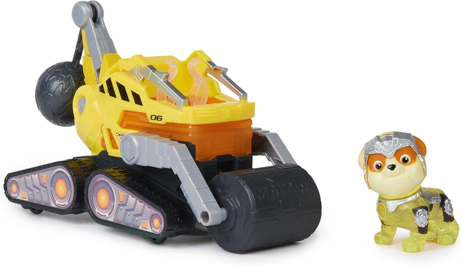 Paw Patrol 6067511 | Figura do Rubble e camião de construção com luzes e sons para crianças a partir dos 3 anos