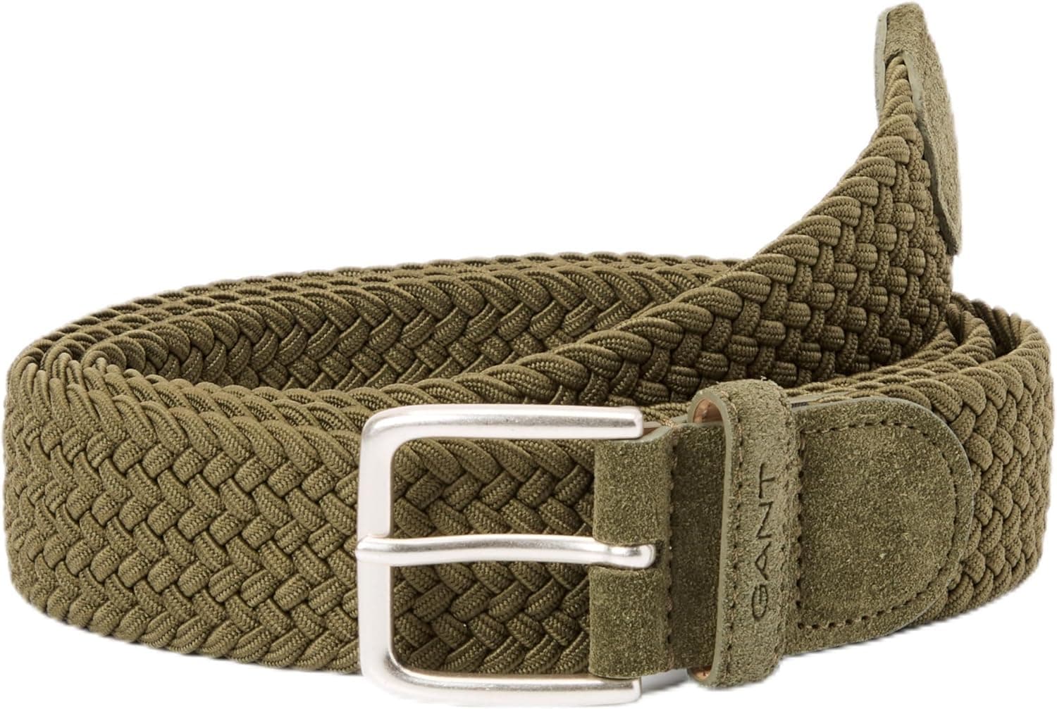 GANT Cinto elástico entrançado, Juniper Green, tamanho único para homem