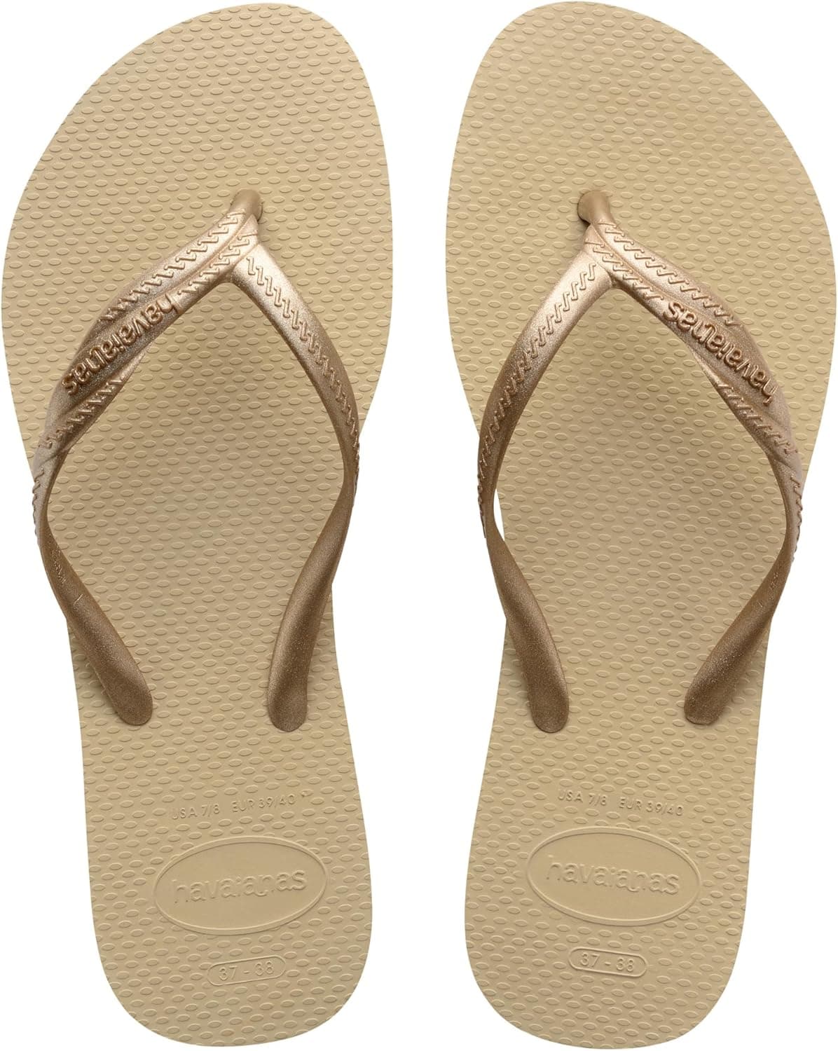 Havaianas Fantasia | Chinelos elegantes com tiras metálicas cruzadas para mulher