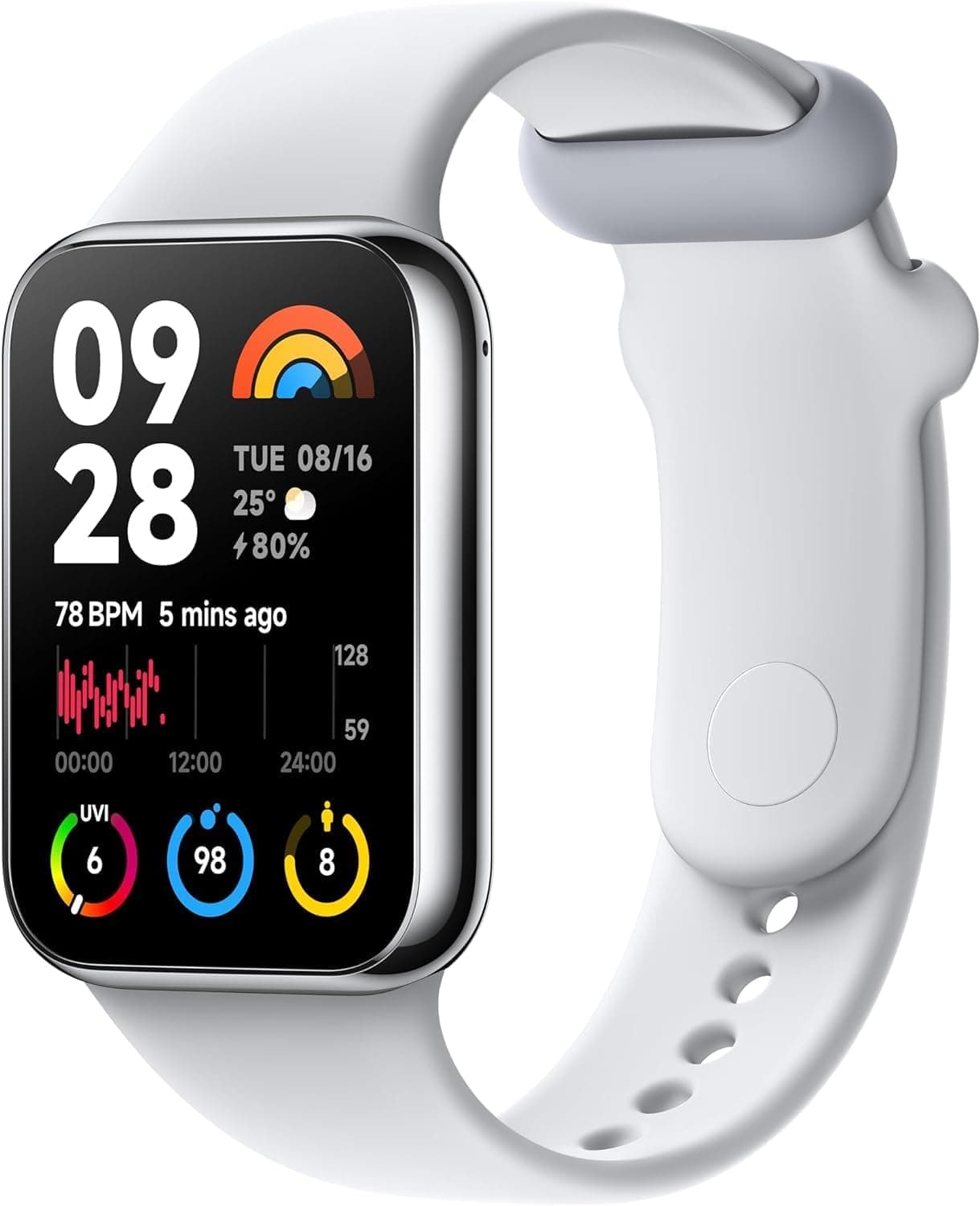 Xiaomi Mi Smart Band 8 Pro Pulseira de atividade, ecrã AMOLED de 1,74", corpo leve e ultrafino de 9,99 mm, 150 modos desportivos, SpO2, 5ATM, bateria até 14 dias, cinzento