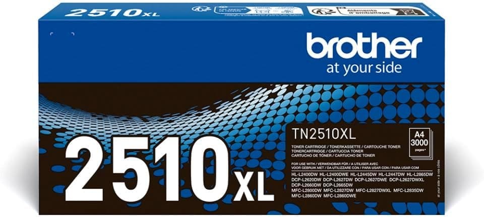 Brother TN2510XL Toner preto, Duração prevista: 3.000 páginas de acordo com ISO/IEC 19752