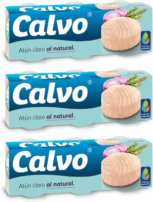 Calvo Atún Claro al Natural | Latas de atum em conserva, 9 x 80 g