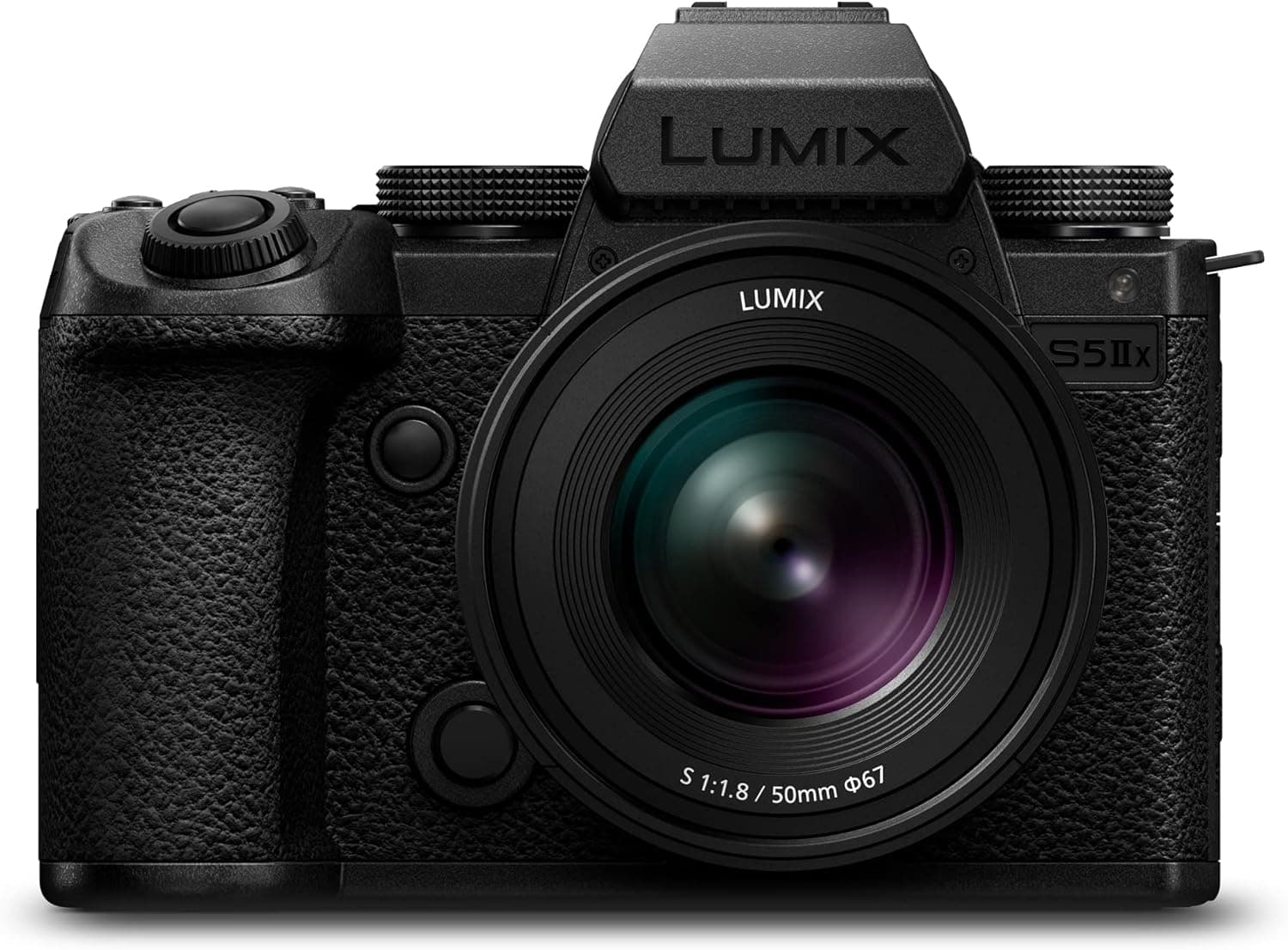 Panasonic LUMIX DC-S5M2XCE Câmara Full-Frame Mirrorless com Objetiva S 50 mm F1.8, Gravação Ilimitada em 4K 60p e 6K 30p, Ecrã Articulado, Wi-Fi, Autofocus Híbrido por Fase, Estabilização Ativa, DMW-BLK222, Preta