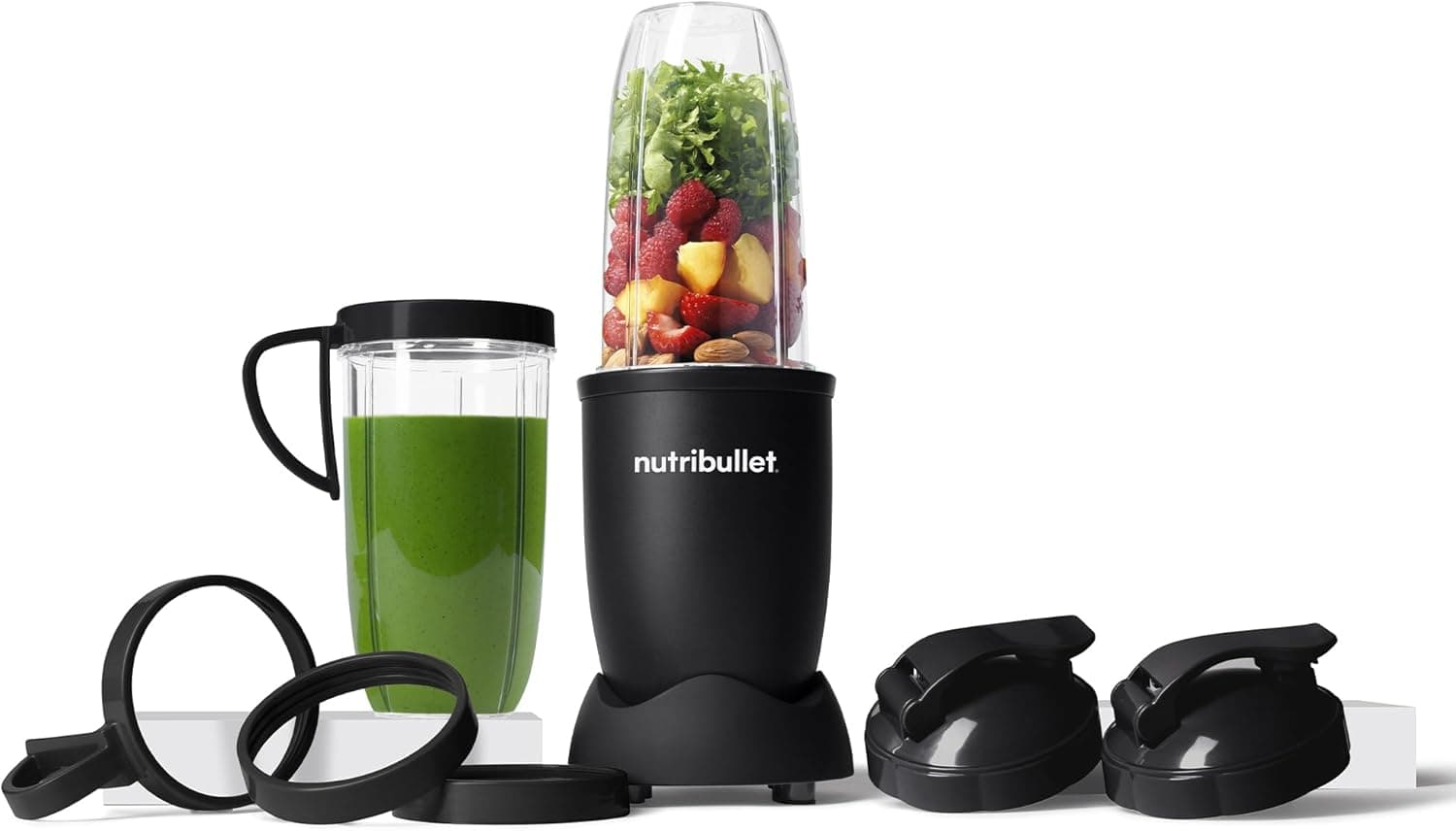 NutriBullet Pro 900 NB910MAB | Liquidificadora pessoal multifunções 900 W com copos de 900 ml e 700 ml